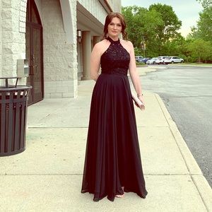 Black evening gown